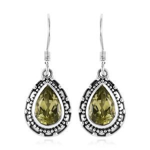 Ouro Verde Quartz Earrings in 925 Sterling Silver